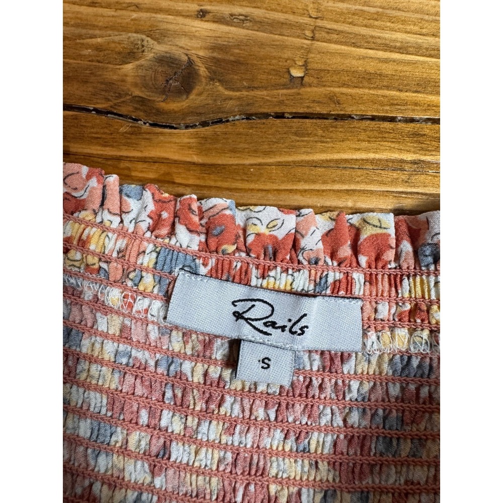 Rails Addison Skirt Womens Small Multi Wildflower Smocked Floral Tiered Mini - Picture 10 of 15